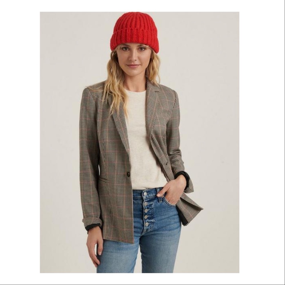 NWT Lucky Brand London Plaid Blazer
